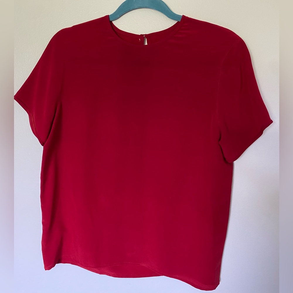 Classic silk Red Women's Top